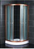 puple copper color corner shower enclosure