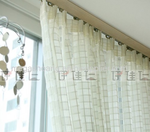 Plaid pastoral living room windows gauze and curtain screen