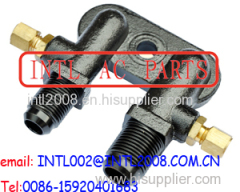 TM A/C Compressor Fitting Adapter CONNECTOR A/C COMPRESSOR HEAD FITTING a/c compressor Vertical Manifold fitting