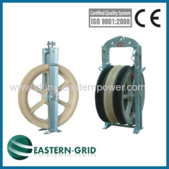 overhead transmission lines construction wire rope pulley