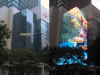 OBAR Bar tye outdoor light weight transparent LED curtain display screen