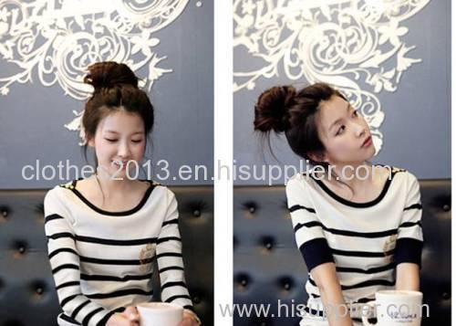 Free shipping 2013 Korean Hitz large size women loose blouse students wild primer shirt long sleeve t-shirt women