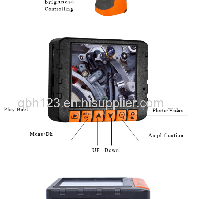 2.4G Hz wireless Screen with detachtable video borescope endoscope inspection camera