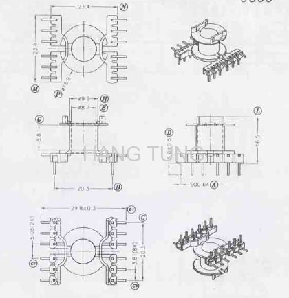 switch mode power supply transformer RM8