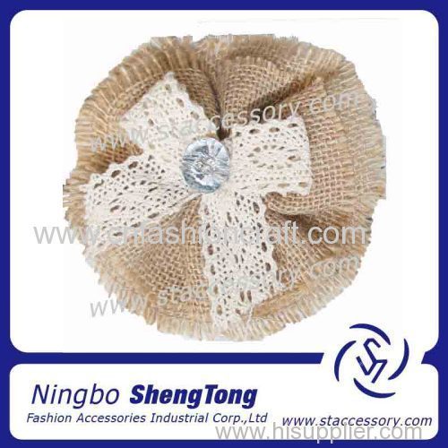 Jute artificial gunny flower for dress