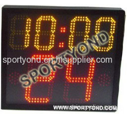 Basketball digital shot clock and game time