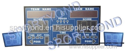 Basketball led scoreboard and electronic shot clock