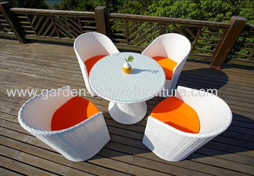Dining set PE rattan garden dining table and chair