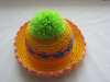 Kids crochet summer straw hat