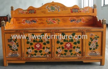 antique Tibet painted furniture