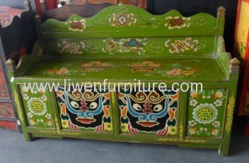 antique Tibet painted furniture