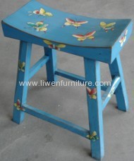 Antique oriental drawing stool