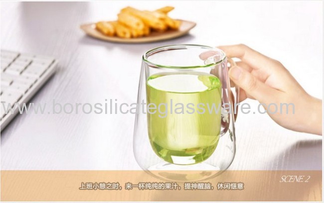 Creative Thicken Heat Resistant Double Wall Glass Mugs