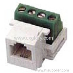 Cat.3 RJ11 Keystone Jack Screw Type Keystone Jack