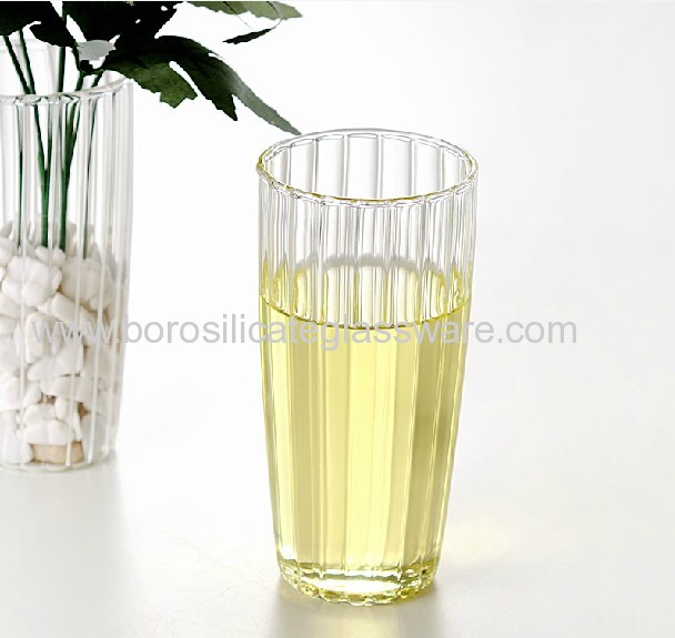 400ML Prismatic Heat Resistant Glass Tea Cups Borosilicate Glass