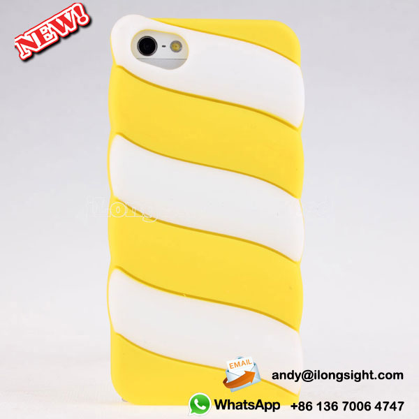 Candy Cotton Soft Silicone Cases For iPhone 5/5S - Yellow 