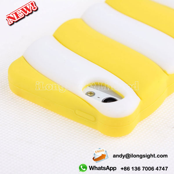 Candy Cotton Soft Silicone Cases For iPhone 5/5S - Yellow 