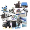 4 Machine Guns Starter Tattoo Kits Inks Grips Needles Power Supplies Equipment Set