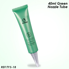 40ml green Nozzle plastic cosmetic tube for Gel