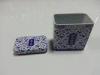 Metal Tin plate Rectangle Printed Blue And White Porcelain Box , 0.23mm Tinplate