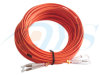 Red Plastic Optical Fiber Patch Cord , DIN - DIN Waterproof