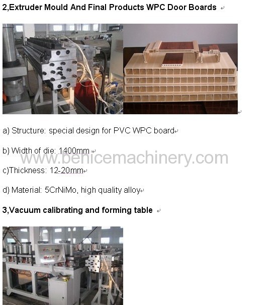 PVC WPC door board production line