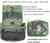 Camouflage mini travel bag, hanging bath case,