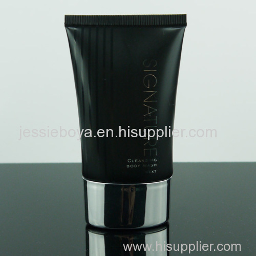 shiny plastic tube for hand cream with oval screw cap
