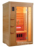 2person far infrared sauna cabin,1800W,shortwave and ceramic heater