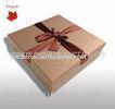 Custom Made Ribbon Cardboard Gift Boxes For Wedding Favor / Sweet