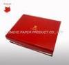 Luxury Red Folded Cardboard Boxes , Custom Gift Packing Boxes