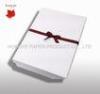 White Gift Boxes With Lids And Ribbon , Garment Packaging Boxes