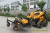 Mini 300kg Earthwork Skid Steer Loader With Lawn Mower 0.15cbm Bucket Capacity