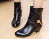 Lady genuine leather half boots