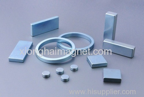 Strong permanent magnet with block