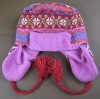 BABY JACQUARD EARFLAP AND ROOF HAT WITH THE BRIM ON THE FRONT