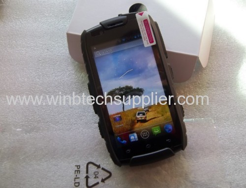 nfc walkie talkie rugged phone GPS WIFI WCDMA 3G rugged smart Phone 4inch screen