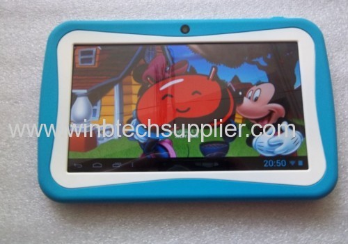 7 inch 800x480 1024*600pix Android 4.1 Kids Tablet PC Customized For Children Study Software Provide Multi-language