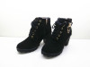 2013 hot sale women micro fibre kitten heel ankle boots