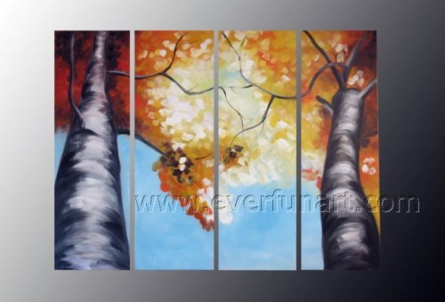 Modern Home Decoration Canvas Artwork Tree Oil Painting(LA4-043)