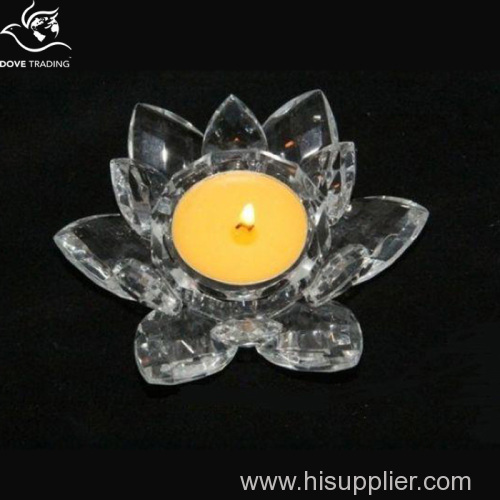 tea candle holder top grade crystal lotus flower candle holder DV-S05