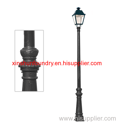 sand casting iron lighting pole for garden park street