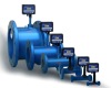 Electromagnetic vortex flow meter