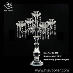 new design table crystal candle holder for home decoration DV-110