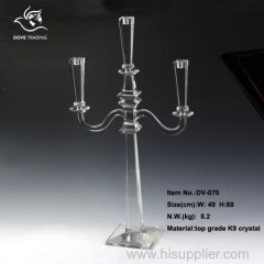 new design table crystal candlestand for home decoration for wedding DV-070