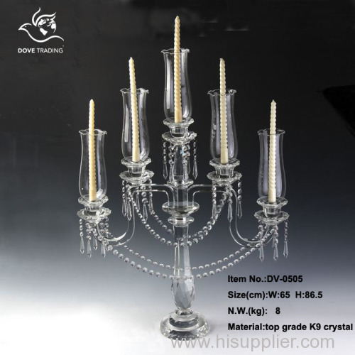 new design table crystal candle holder for home decoration DV-505