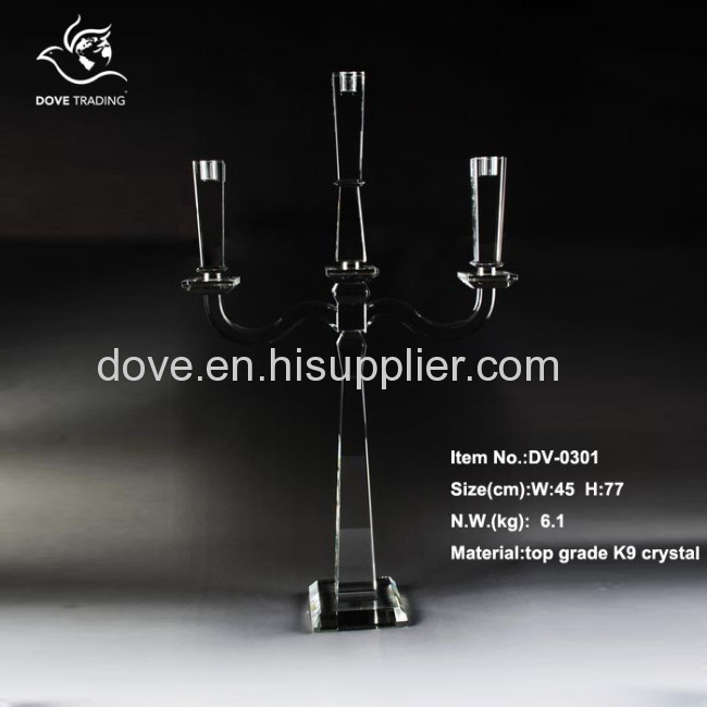 new design table crystal candlestand for home decoration for wedding DV-0301