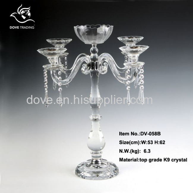 crystal candlestick for home decoration for wedding DV-058A