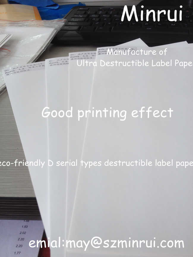 Custom Ultra Destructible Label Paper