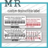 Custom Ultra Destructible Label Paper